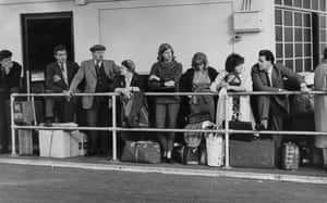 Holidaymakers at Victoria coach station waiting to get under way, April 1965. GNM Archive ref: GUA/6/9/1/1/H 