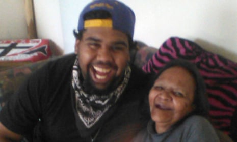 Wonyarna Edwards with his grandmother,
