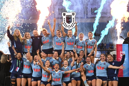 NSW lift the Origin shield after game three.