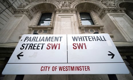 A street sign for Parliament Street and Whitehall.
