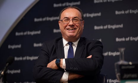 Bank of England governor Andrew Bailey grinning