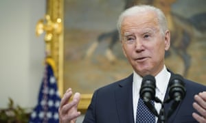 Joe Biden speaks about Ukraine on 18 February.