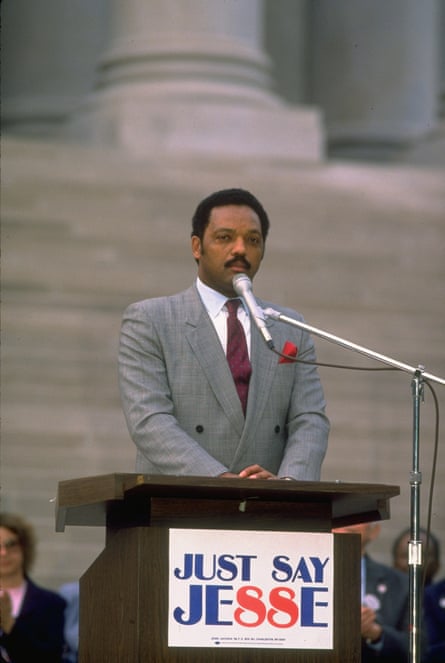 Jesse Jackson in 1988 in the battle for the Democratic presidential nomination.