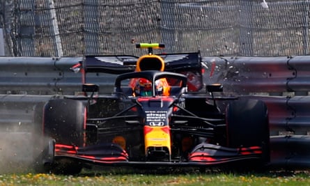 Alex Albon crashed into a barrier during practice for British Grand Prix at Silverstone