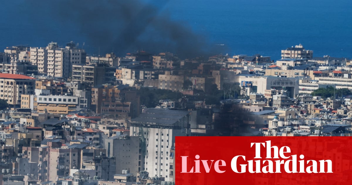 Middle East crisis live: Israeli military tells hundreds of thousands to flee Beirut