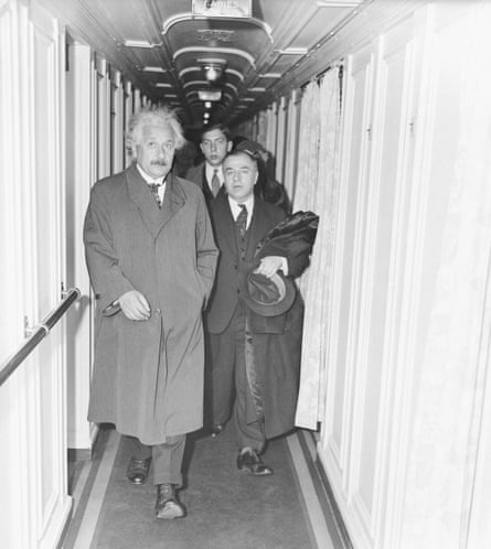 Albert Einstein leaving New York, March 1933.