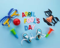 April Fools Day text and funny glasses and pair of shoes with the laces tied together.2J0NRHN April Fools Day text and funny glasses and pair of shoes with the laces tied together.