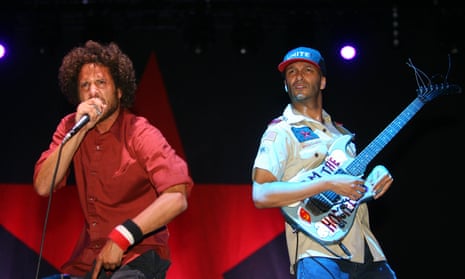 Zack de la Rocha and Tom Morello of Rage Against the Machine perform at Coachella in 2007. Their song Killing in the Name is newly familiar to listeners to Kiss Radio 104.9 FM in Vancouver.