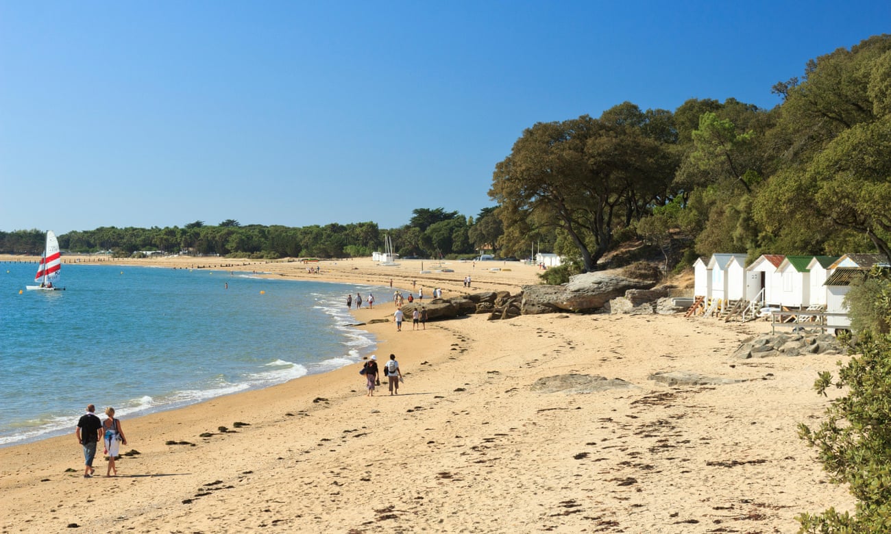 Beach shot of ile de Noirmoutier, Vendee, France.