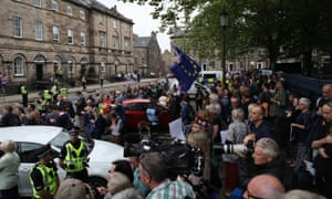 Crowds wait for the arrival of Boris Johnson outside Bute House. 3500.jpg?width=300&quality=85&auto=forma