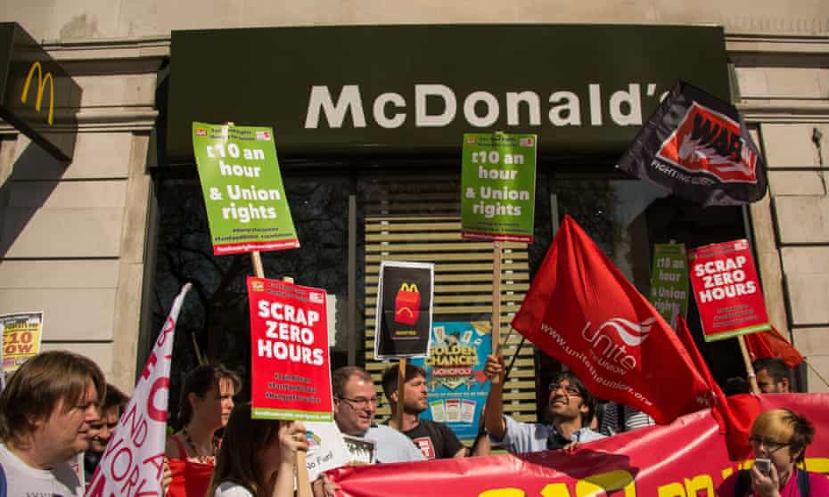 Living wage protest hits McDonald’s in London