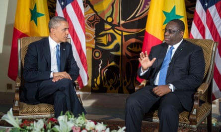 US president Barack Obama and Senegalese president Macky Sall in Dakar in 2013.