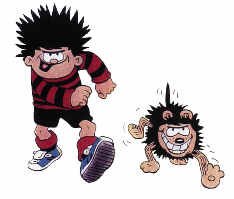 Comic-book hero … The Beano’s Dennis the Menace and his dog Gnasher.