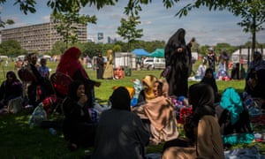 Women celebrating the Muslim festival of Eid in Southwark, south London