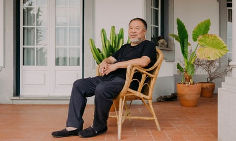 Ai Weiwei at his home in Portugal: ‘Once you don’t have a place to go, you can go anywhere’.