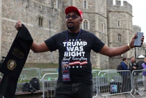 A Trump supporter at Windsor Castle