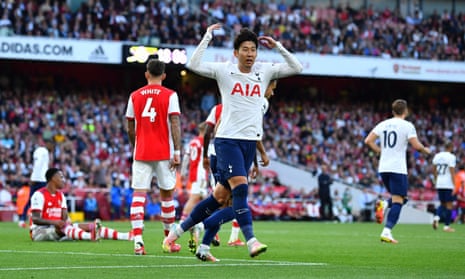 Tottenham Hotspur’s Son Heung-min pulls one back.