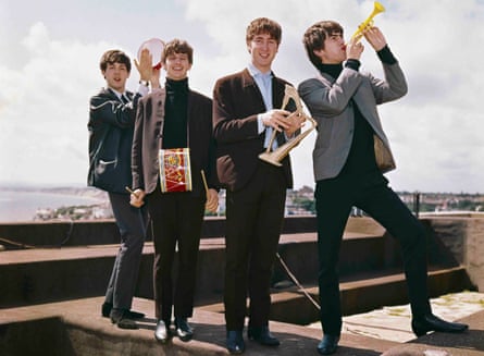 The Beatles in the 1960s, the heyday of pop and rock bands.
