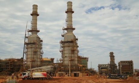 The Chevron gas project under construction on Barrow Island off Western Australia in 2016