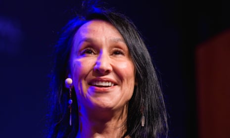 Monica Ali speaking at the Hay festival 2022.