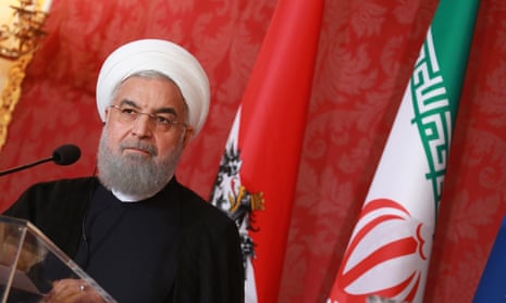 The president of Iran, Hassan Rouhani, in Austria this week.