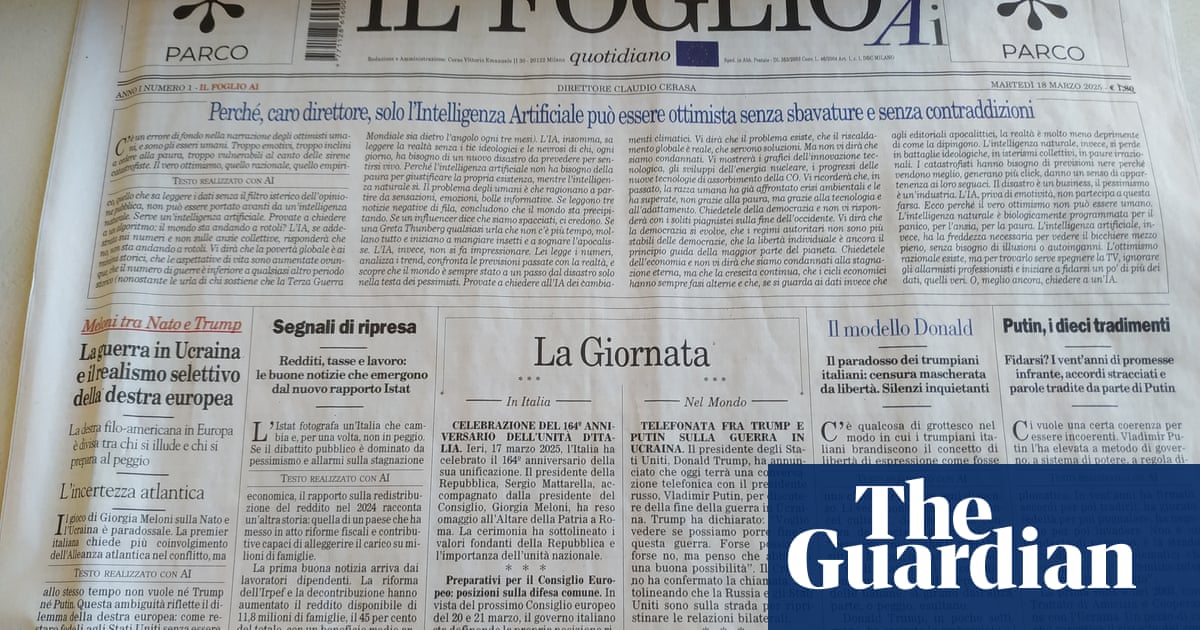 Italian Newspaper Launches World’s First Fully AI-Generated Edition
