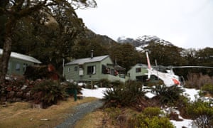 Lake McKenzie hut on the Routeburn track where Pizova took shelter.