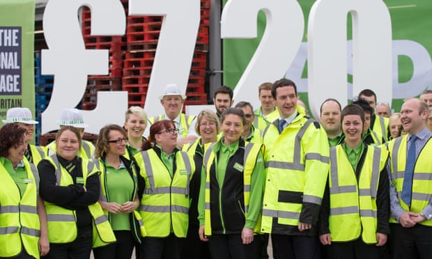 George Osborne publicises the national living wage at a branch of Asda