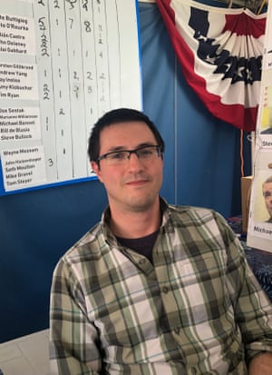 Christopher Slat, a Democratic party activist in Monroe county, Michigan, backs Bernie Sanders.