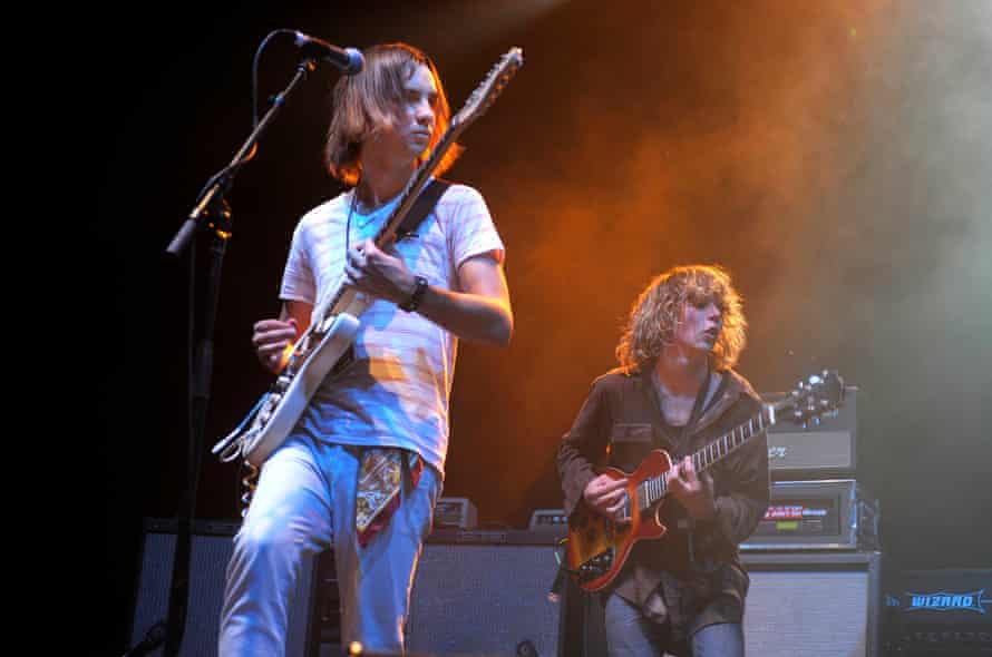 Tame Impala perform in Melbourne in 2009.  The band was signed to the Modular label, which led the Australian bloghouse scene.