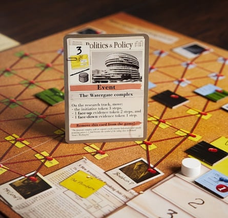 Cards from the board game Watergate