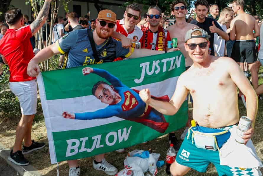 Feyenoord supporters ahead of the UEFA Europa Conference League final game against Roma.