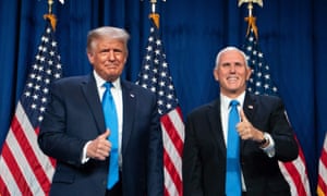 US President Donald Trump and Vice-President Mike Pence.