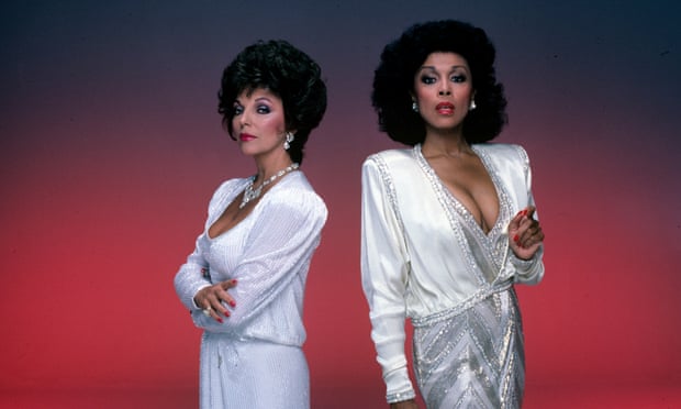 Diahann Carroll’s Dominique Deveraux, right, proved a match for Joan Collins’ Alexis Colby in Dynasty.