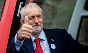 Labour Party leader Jeremy Corbyn unveils Labour’s general election campaign bus in Liverpool, Britain, 7 November 2019.