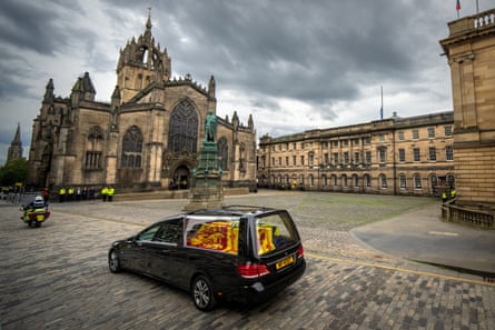 Cortege passes St Giles’ Cathedral