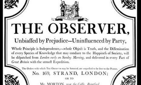 The Observer’s launch manifesto of 1791.