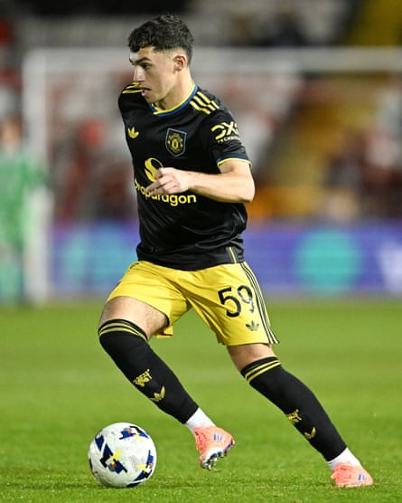 James Scanlon in action for Manchester United’s Under-21s against Lincoln City in the EFL Vertu Trophy