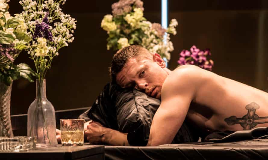 Jack O'Connell as Brick in Cat on a Hot Tin Roof, directed by Benedict Andrew, at the Apollo theatre, London