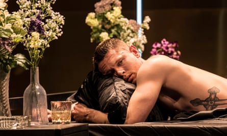 Jack O’Connell as Brick in Cat on a Hot Tin Roof, directed by Benedict Andrew, at the Apollo theatre, London