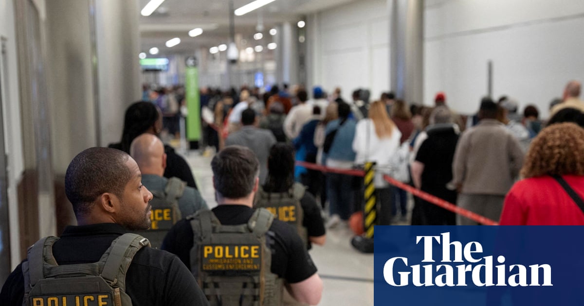 TSA lines stretch for hours as Trump deploys ICE agents to US airports