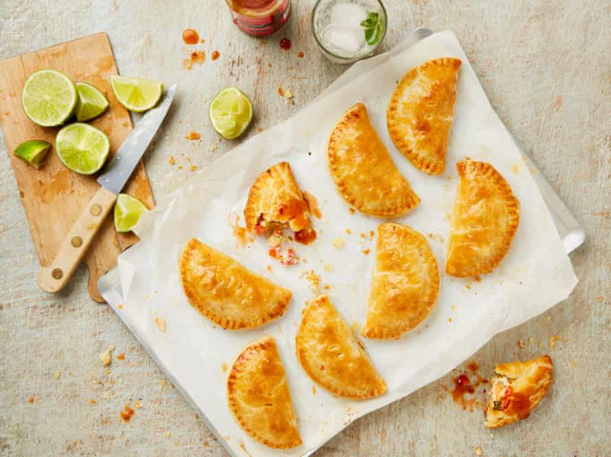 Yotam Ottolenghi’s prawn and cream cheese pasties.