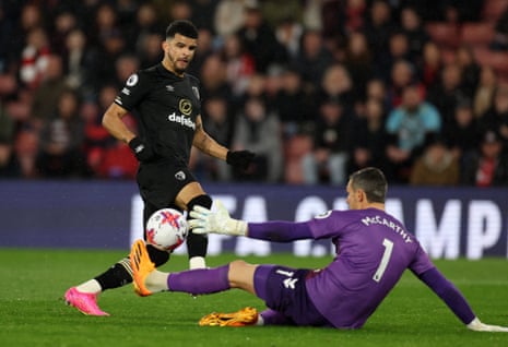 Dominic Solanke in action