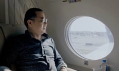 Charles Huang on his private plane