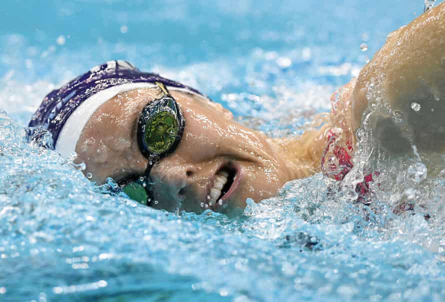 Ellie Cole is seen during the Womens 400m Freestyle Multi-Class S6-S13 heats on Day 1 of the Australian Swimming Trials for Tokyo Olympic and Paralympic qualification.