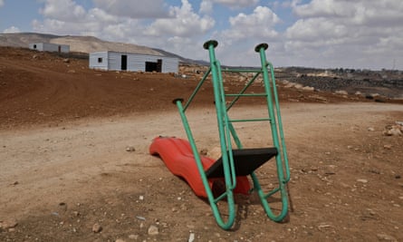 The empty village, Ein Rashash. The Bedouin community left this week.