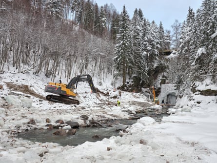 A dam is removed in Norway.