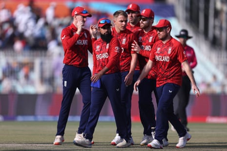 Sam Curran celebrates after dismissing Michael Jones.
