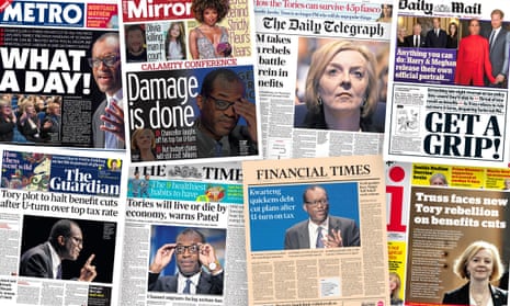 UK newspaper front page composite