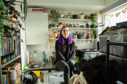 Rose Atkinson, who has worked almost her whole career in zero-hours roles, in her kitchen